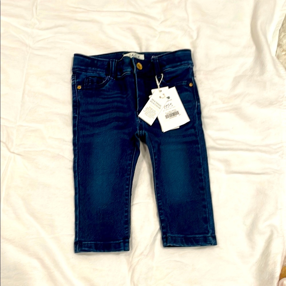 Indigo Blue Cropped Denim Jeans with Faded Look